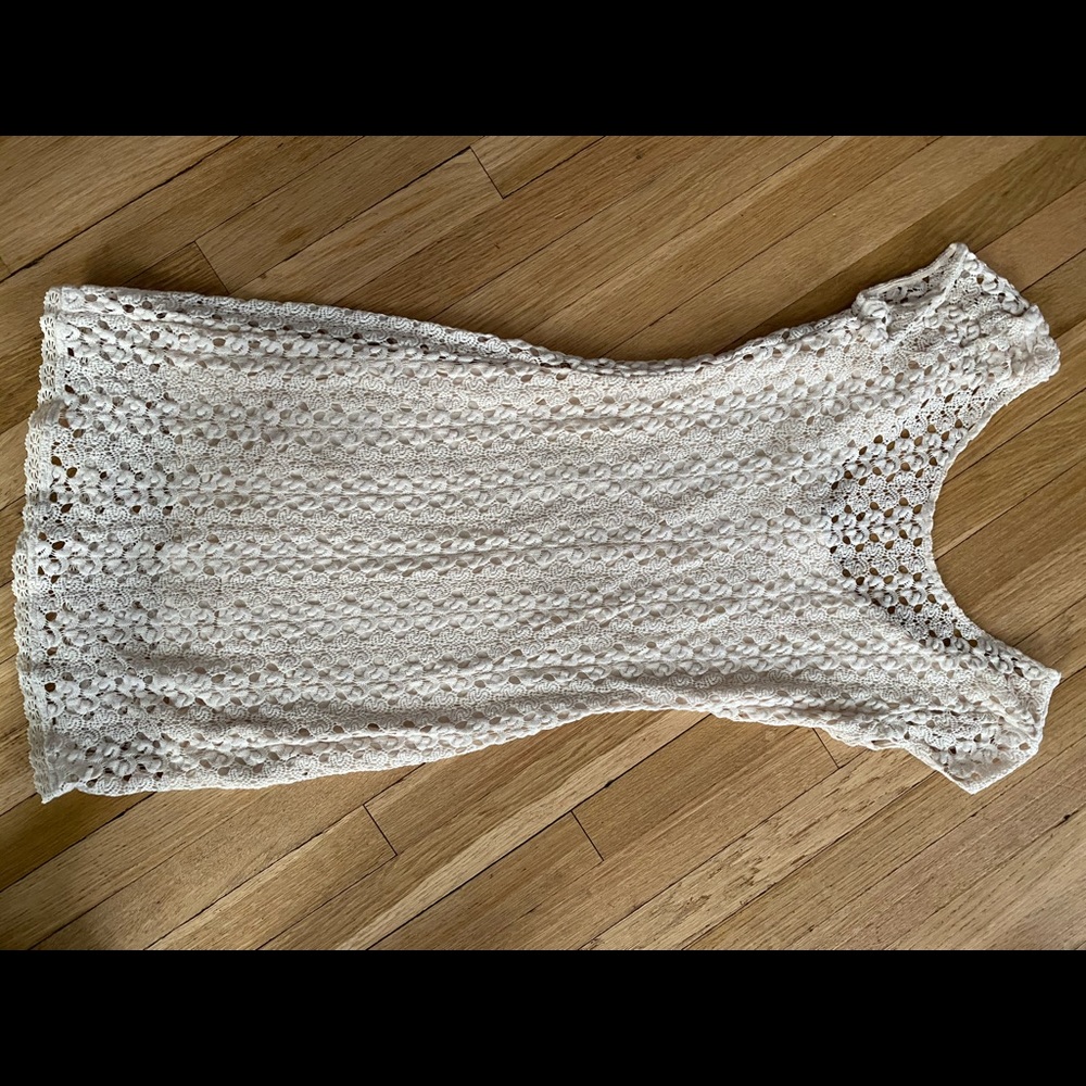 Free People fitted cream dress - XS